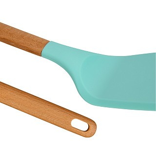 Лопатка Fissman 35,5 см ESSENTIAL з дерев`яною ручкою силікон (1110)