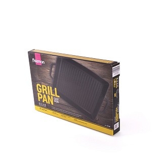Прямоугольная сковорода-гриль Fissman 32,5х27х4 см с двумя ручками (4136) Прямоугольная сковорода-гриль Fissman 32,5х27х4 см с двумя ручками (4136)