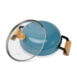 Cотейник Fissman SEAGREEN 24x7 см / 2,5 л з скляною кришкою антипригарним покриттям (4022)