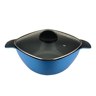 Кастрюля с крышкой Fissman Diablo 28x12 см на 6,5 л (4688) Кастрюля с крышкой Fissman Diablo 28x12 см на 6,5 л (4688)