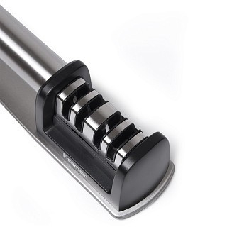 Точило для ножів Fissman трьохкрокової заточки 23x6x6 см камні з кераміки карбіда алмаза (12951)