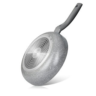 Глубокая сковородка Fissman VULCANO 20 см индукционная (4697)