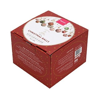 Набір з 2-х кухлів Fissman CHRISTMAS BALLS 90 мл з блюдцями порцеляна (16086)
