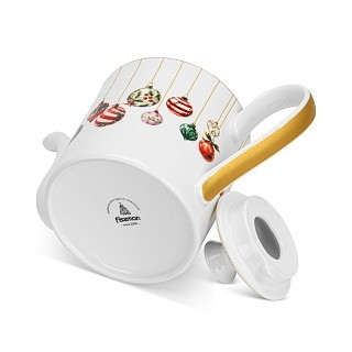 Заварочный чайник Fissman CHRISTMAS BALLS 1150 мл фарфор (16088)