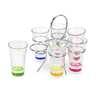 Набір з 6 рюмок 65 мл Fissman на підставці скло (19100)