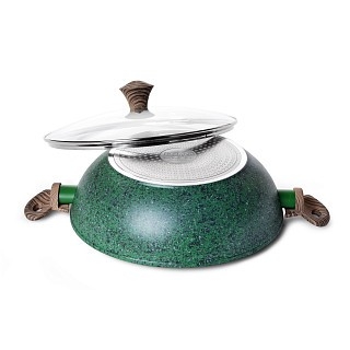 Сковорідка ВОК Fissman MALACHITE 30x9 см (4309) Сковорідка ВОК Fissman MALACHITE 30x9 см (4309)