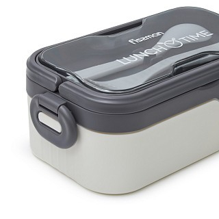 Ланч-бокс Fissman с регулируемым отделением 19,5х11,5х7,8 см 1000 мл, цвет серый пластик (16749)
