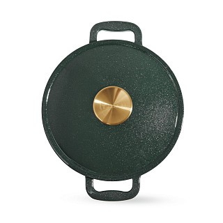 Каструля Fissman LE MANS GREEN 20x10 см / 2,6 л. з кришкою емальований чавун (4153)