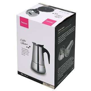 Гейзерная кофеварка Fissman на 9 порций / 450 мл нержавеющая сталь (3241) Гейзерная кофеварка Fissman на 9 порций / 450 мл нержавеющая сталь (3241)