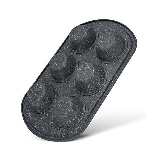 Форма для випічки 6-ти кексів Fissman 32x20x3,5 см вуглецева сталь з антипригарним покриттям (5679)