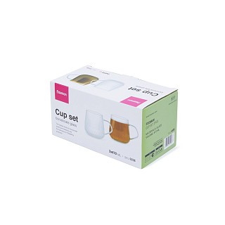 Набор из 2-х кружек Fissman 410 мл жаростойкое стекло (6598)