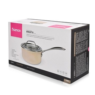 Ковш Fissman BRIGITTE 16x7,5 см / 1,4 л с крышкой (5460) Ковш Fissman BRIGITTE 16x7,5 см / 1,4 л с крышкой (5460)