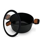 Каструля Fissman FEORELLA 24x11,5 см 4,43 л зі скляною кришкою алюміній з антипригарним покриттям (14514)