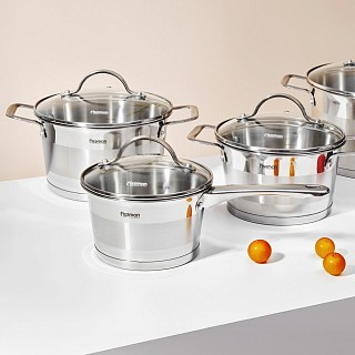 Ковш Fissman TIERNO 16x9,5 см/1,5 л со стеклянной крышкой нержавеющая сталь (5488) Ковш Fissman TIERNO 16x9,5 см/1,5 л со стеклянной крышкой нержавеющая сталь (5488)