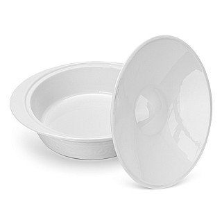 Форма для запекания Fissman круглая с крышкой PARMIGIANO 292х25х72 см/17 л фарфор (13708)