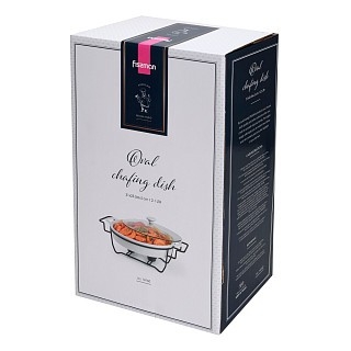 Мармит овальный Fissman 31x25,5x6,5 см / 2,1 л фарфор (14160)