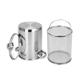 Кастрюля Fissman CAPELLINI со вставкой-пароваркой и стеклянной крышкой16x21 см 3,5л нержавеющая сталь (5369)