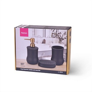 Дозатор жидкого мыла Fissman 300 мл, стакан 400 мл и мыльница в наборе (9510) Дозатор жидкого мыла Fissman 300 мл, стакан 400 мл и мыльница в наборе (9510)