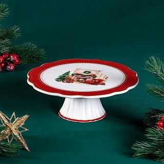 Подставка для торта Fissman CHRISTMAS EVE 28 см см фарфор (16036)