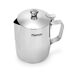 Молочник 600 мл с крышкой Fissman нержавеющая сталь (5249)