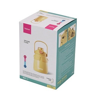 Термос Fissman 800 мл, цвет ЖЕЛТЫЙ нержавеющая сталь (9865)