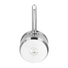 Ківш Fissman MASTER CHEF 18х10 см / 2,3 л зі скляною кришкою нержавіюча сталь (15095)