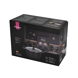 Каструля Fissman 24x11,3 см / 4, 3 л EVOLUTION зі скляною кришкою литий алюміній з антипригарним покриттям (14581) Каструля Fissman 24x11,3 см / 4, 3 л EVOLUTION зі скляною кришкою литий алюміній з антипригарним покриттям (14581)