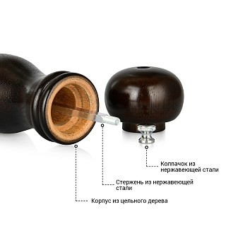Мельница для соли и перца Fissman 21,5x5 см механическая (8096)