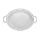 Овальна форма для запікання Fissman 28х22,5х 6,5 см / 1,6 л. зі скляною кришкою порцеляна (14158)