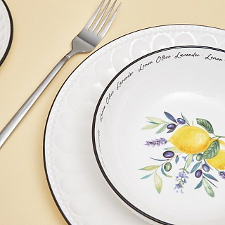 Набор из 2-х глубоких тарелок Fissman 18 см PROVENCE фарфор (13625)