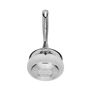 Ківш Fissman ABSOLUTE PRO 16x7,5 см / 1,5 л зі скляною кришкою нержавіюча сталь (5544)