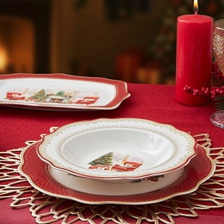 Салатник Fissman CHRISTMAS EVE 23,5x6,5 см порцеляна (16029)