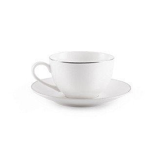 Кухоль Fissman ALEKSA 250 мл с блюдцем порцеляна (3899)