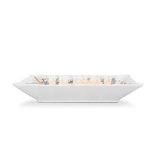 Блюдо Fissman CHRISTMAS квадратное 22,5х22,5 см с резной кромкой фарфора (14018)