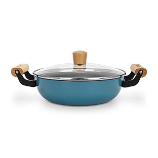 Cотейник Fissman SEAGREEN 24x7 см / 2,5 л з скляною кришкою антипригарним покриттям (4022)