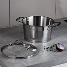 Каструля Fissman TIERNO 20x11,5 см / 3,1л зі скляною кришкою нержавіюча сталь (5495)