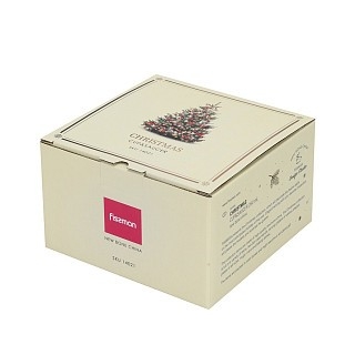 Кружка Fissman CHRISTMAS 260 мл с блюдцем фарфора (14021)