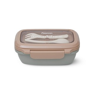 Ланч-бокс Fissman с двумя отделениями 19,7х14х8,2 см 850 мл, цвет коричневый пластик (16752)