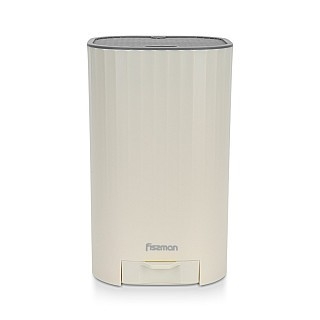 Подставка для кухонных ножей Fissman 14x14x23,5 см квадратная с точилом, цвет бежевый пластик (12885)