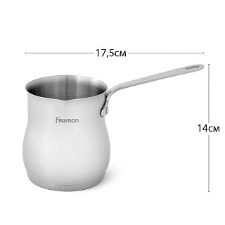 Турка для варки кофе Fissman 330 мл с индукционным дном (3311) Турка для варки кофе Fissman 330 мл с индукционным дном (3311)