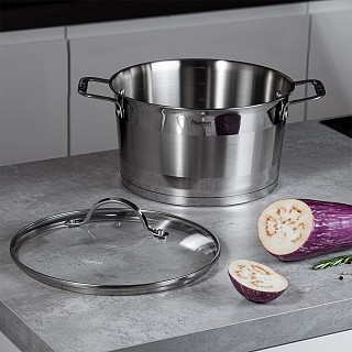 Каструля Fissman TIERNO 24x13,5 см / 5,25 л зі скляною кришкою нержавіюча сталь (5496) Каструля Fissman TIERNO 24x13,5 см / 5,25 л зі скляною кришкою нержавіюча сталь (5496)