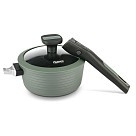 Ківш Fissman BRILLIANT 16x7,5см / 1,3л зі знімною ручкою та скляною кришкою (14380)