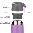 Термос для еды Fissman 620 мл лиловый (9638)