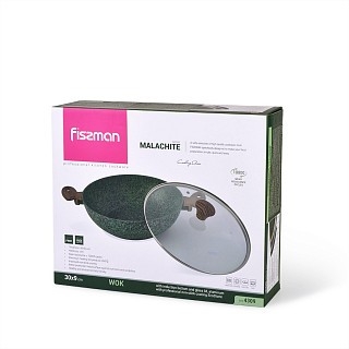 Сковорідка ВОК Fissman MALACHITE 30x9 см (4309) Сковорідка ВОК Fissman MALACHITE 30x9 см (4309)