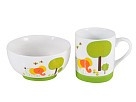 Миска і кружка Fissman 15x5 см 320 мл; 200 мл Слоненя (9368)
