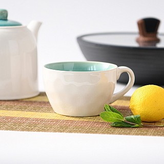 Кружка Fissman CELINE 440 мл, цвет лазурная керамика (6230)