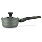 Ківш Fissman BRILLIANT 16x7,5см / 1,3л зі знімною ручкою та скляною кришкою (14380)