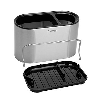 Кухонный органайзер Fissman 18x12x13 см нержавеющая сталь, пластик (17076) Кухонный органайзер Fissman 18x12x13 см нержавеющая сталь, пластик (17076)