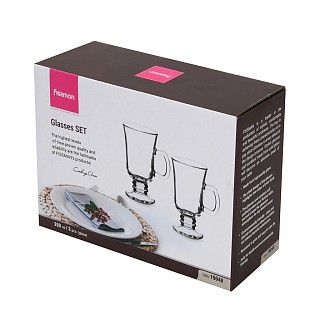 Набор из 2-х бокалов Fissman для горячих напитков 250 мл стекло (19048) Набор из 2-х бокалов Fissman для горячих напитков 250 мл стекло (19048)