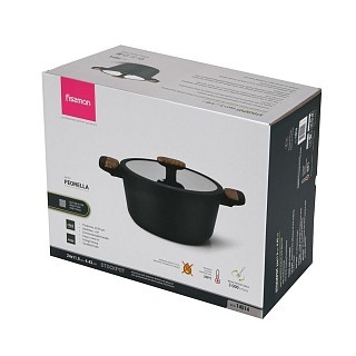 Каструля Fissman FEORELLA 24x11,5 см 4,43 л зі скляною кришкою алюміній з антипригарним покриттям (14514) Каструля Fissman FEORELLA 24x11,5 см 4,43 л зі скляною кришкою алюміній з антипригарним покриттям (14514)